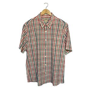 L.L. Bean Men’s Slightly Fitted Ruffled Multicolored Plaid Shirt Size XL